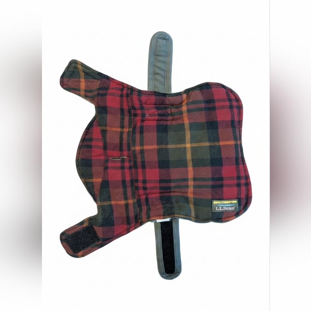 L.L. Bean Red and Green Plaid Dog Coat